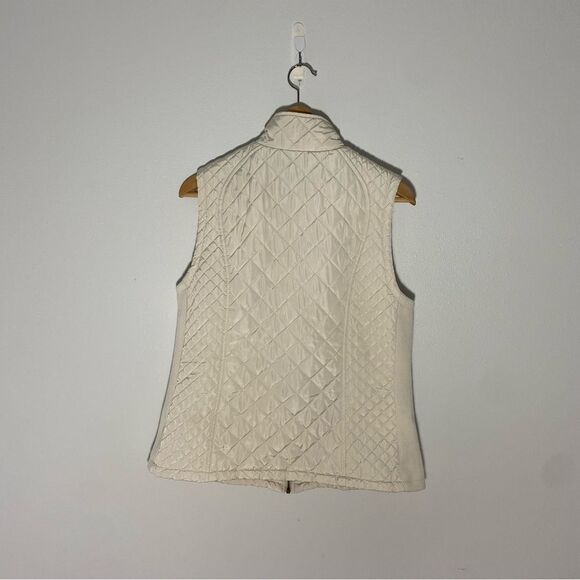 Cynthia Rowley Ivory Quilted Vest size Large - Picture 3 of 7